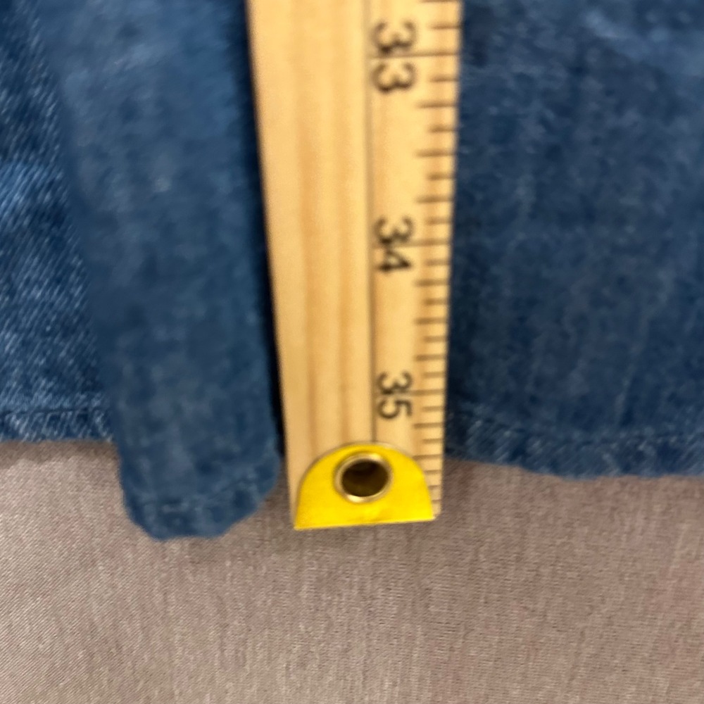 Old Navy Fit & Flare Twist-Front Maxi Dress M Blue Denim Chambray Boho Summer - Picture 10 of 11